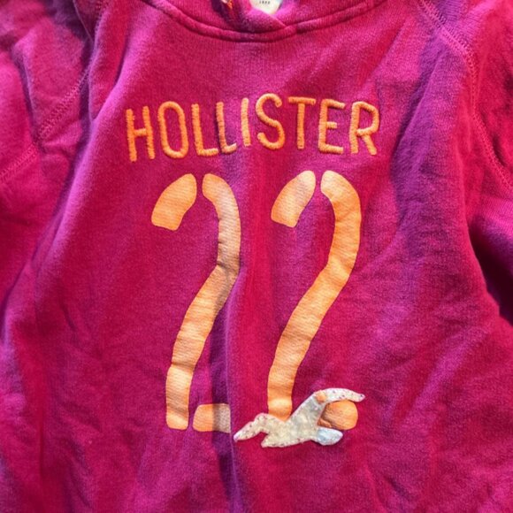 Hollister Co. Women's Pink and Red Hoodie - Picture 3 of 4
